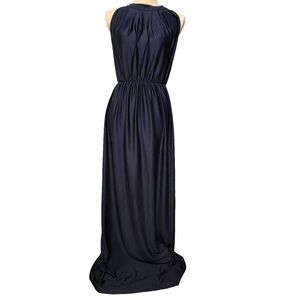 Dark Blue Goddess Maxi Dress